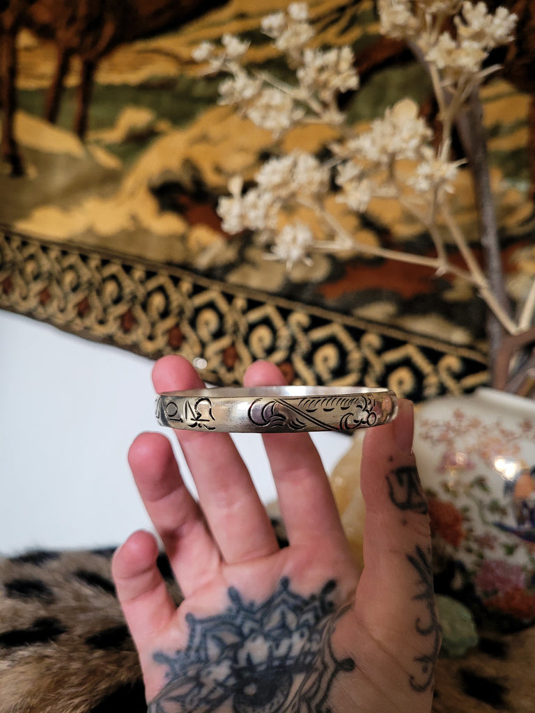 Silver Om Mane Padme Hum Bracelets