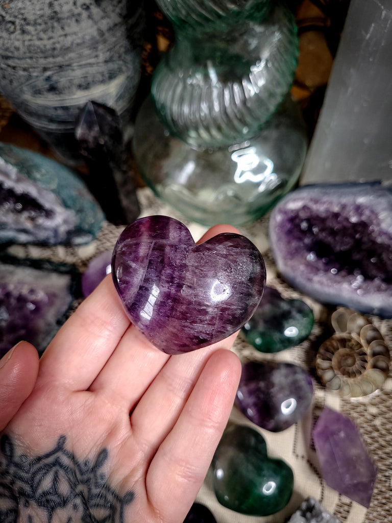 Fluorite Heart Crystals