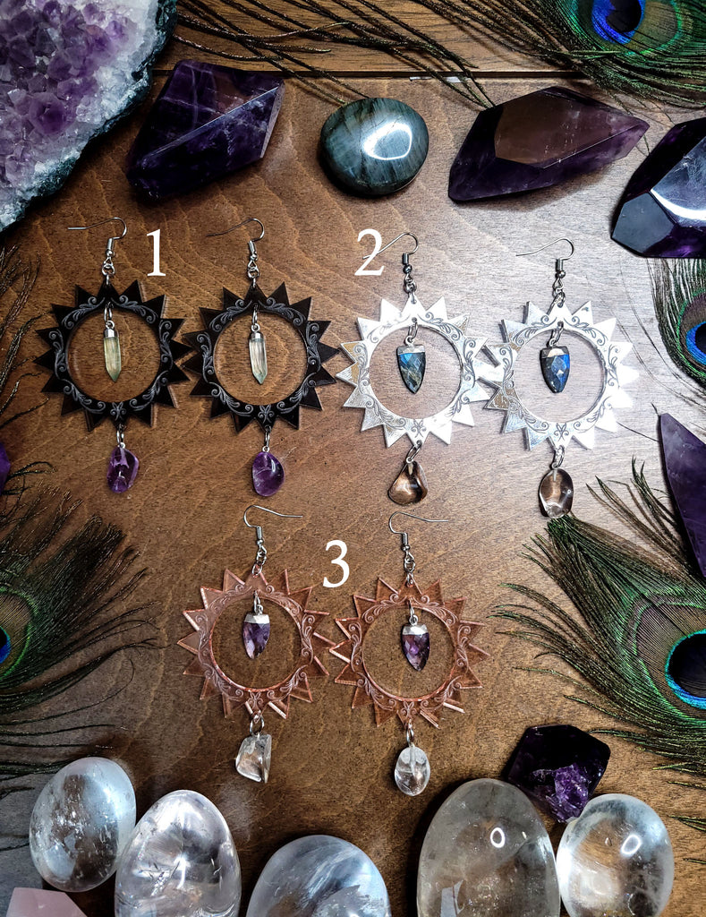 Sun Crystal Earrings