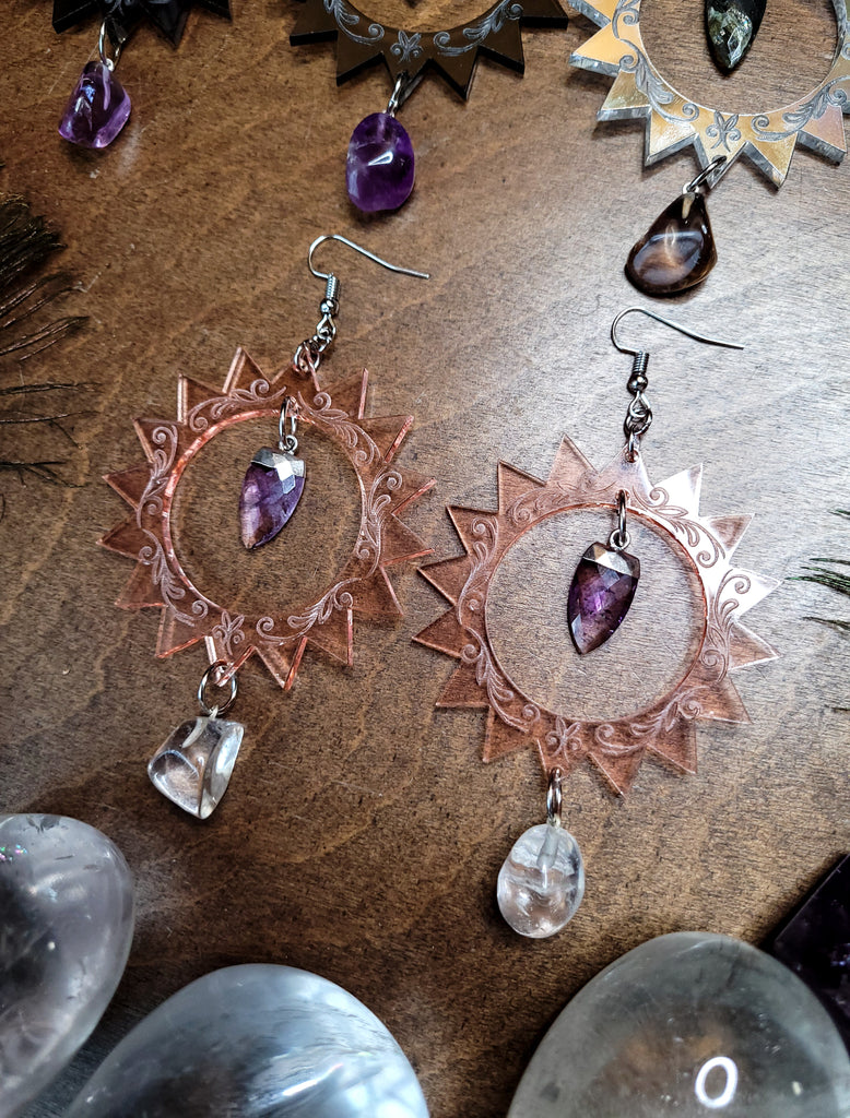 Sun Crystal Earrings