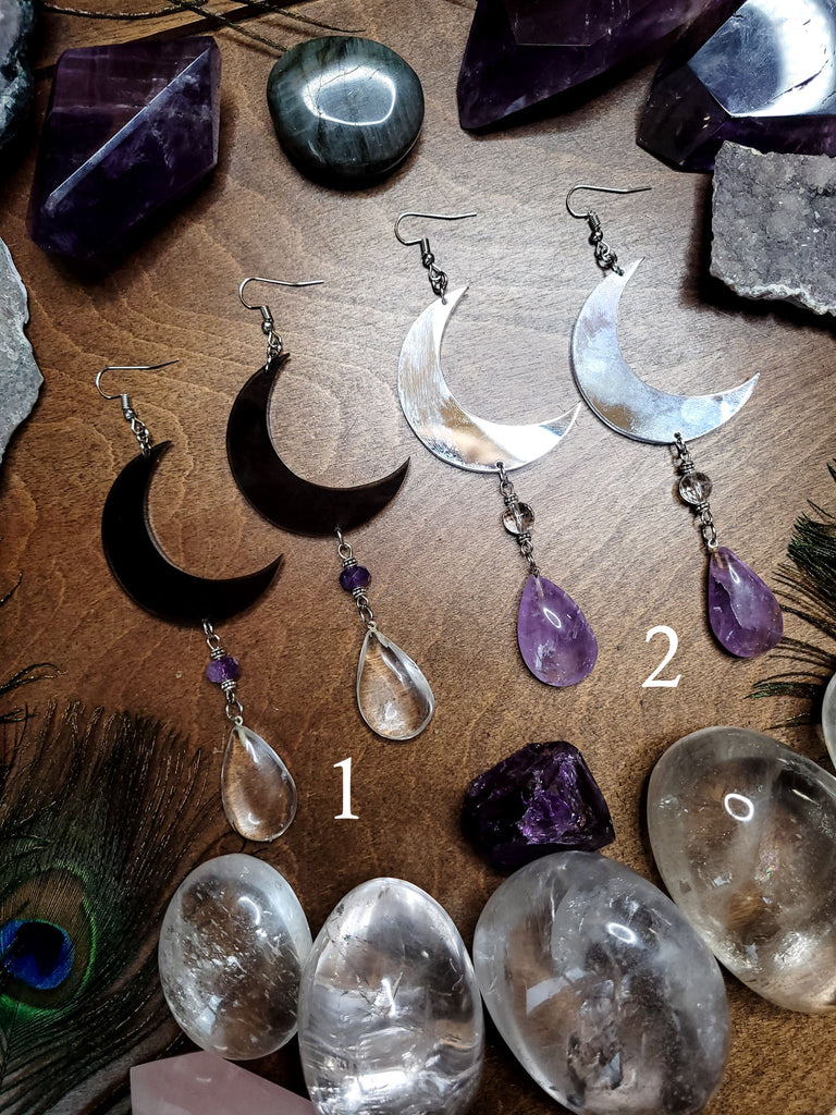 Moon Crystal Earrings