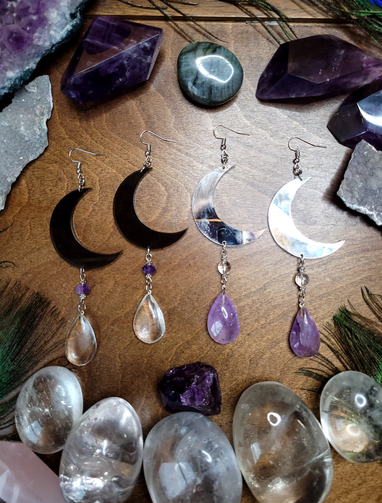 Moon Crystal Earrings