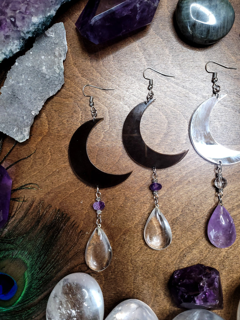 Moon Crystal Earrings