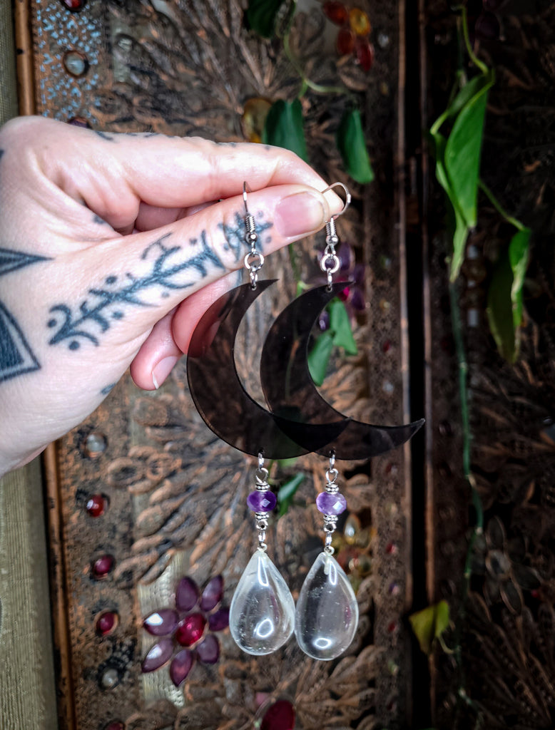 Moon Crystal Earrings
