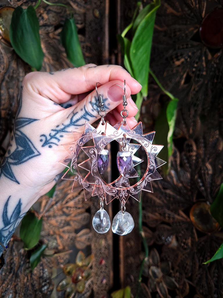 Sun Crystal Earrings