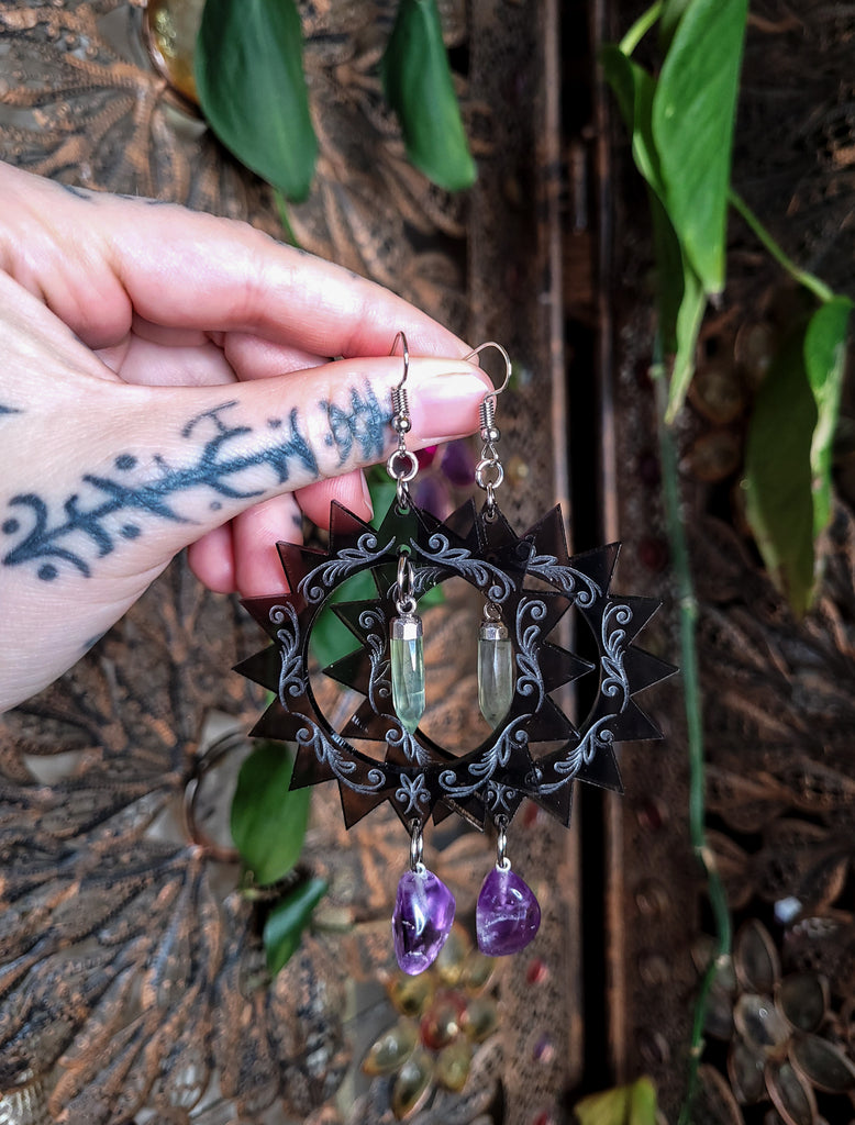 Sun Crystal Earrings