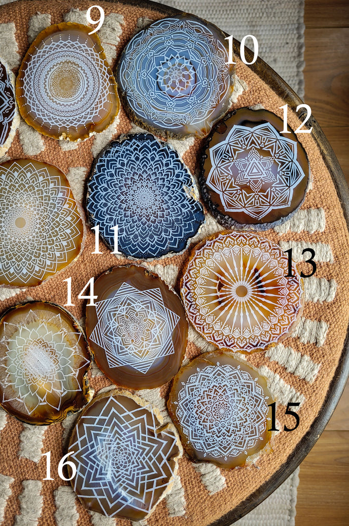 Ever Ascending Mandala Agate Slices