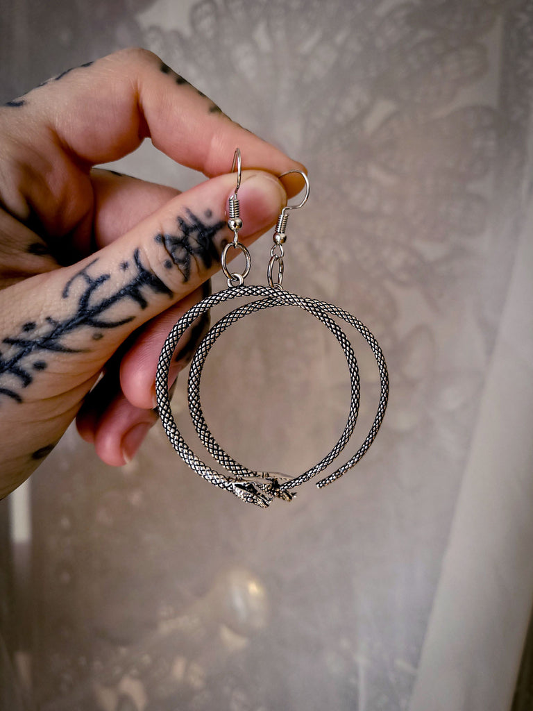 Ouroboros Hoop Earrings