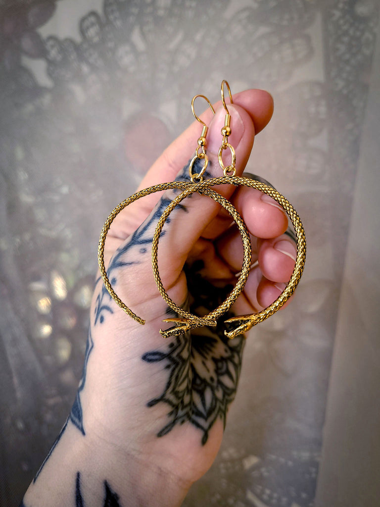 Ouroboros Hoop Earrings