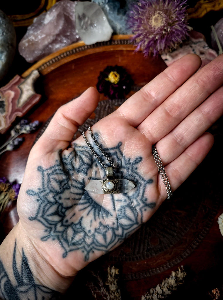 Double Terminated Quartz Crystal Necklace