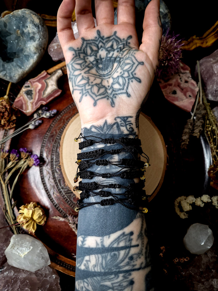 Chiapas Amber Macrame Adjustable Bracelets