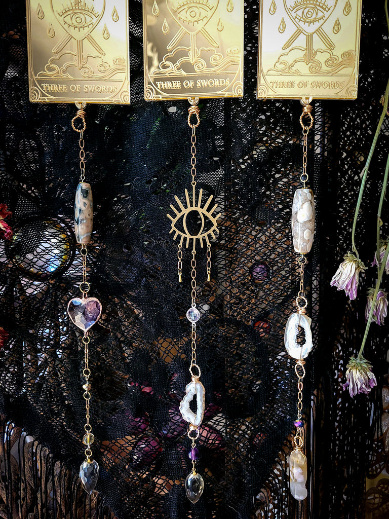 Three of Swords Tarot Card Suncatchers