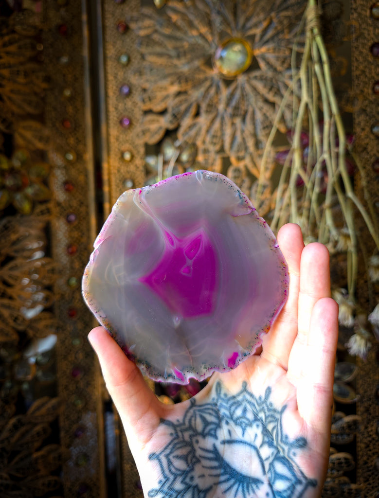 Agate Slice - Sweetheart Pink