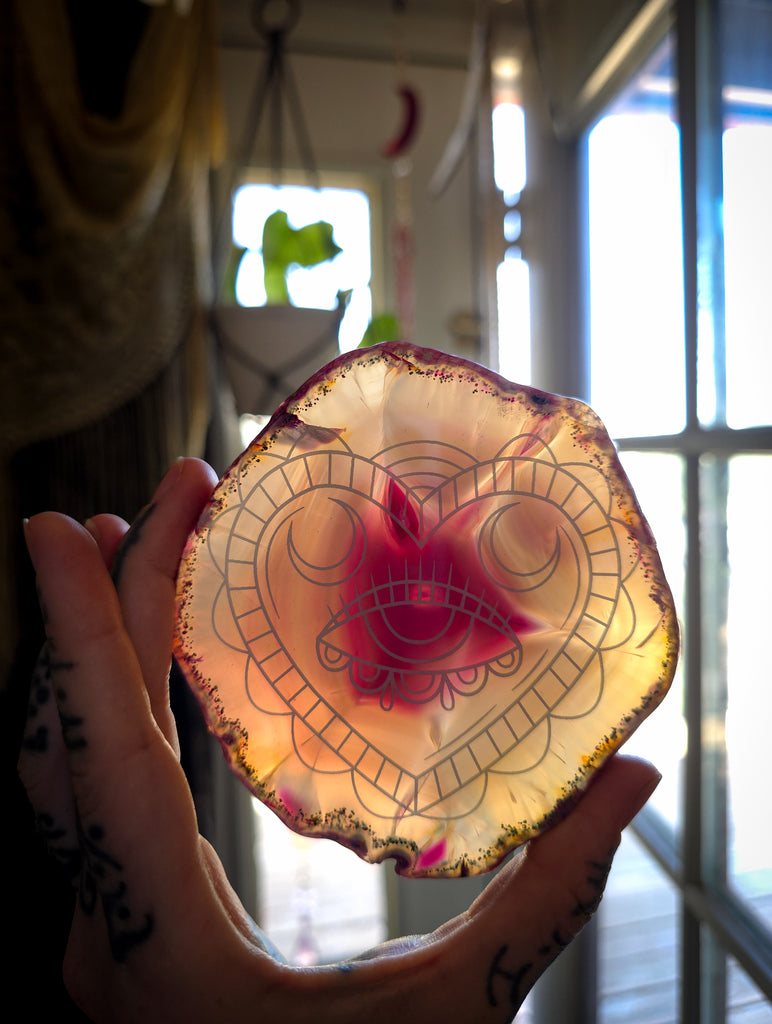Agate Slice - Sweetheart Pink