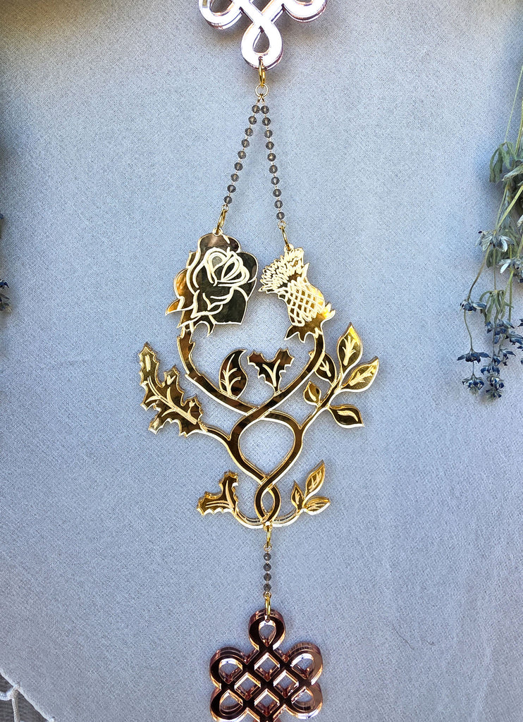Rose and Thistle Suncatcher