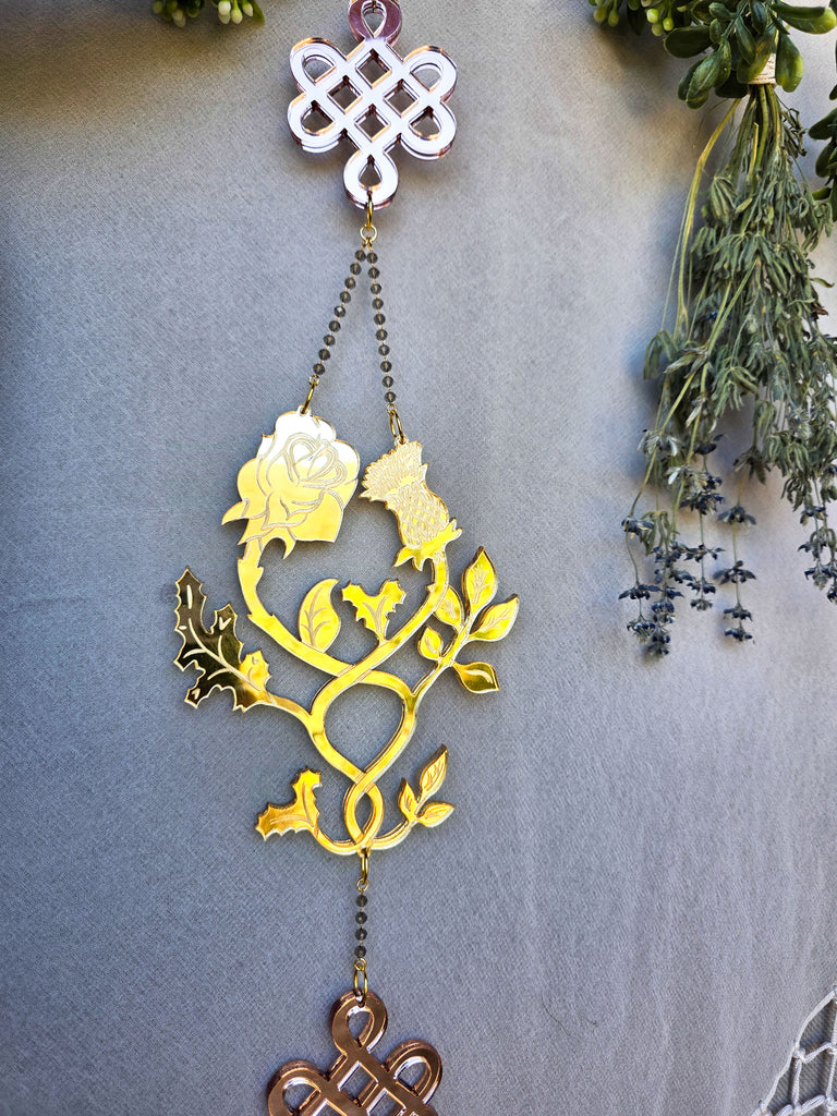 Rose and Thistle Suncatcher