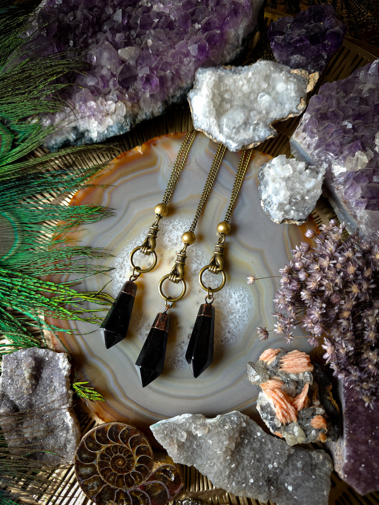 Hand Hanger Onyx Crystal Necklaces