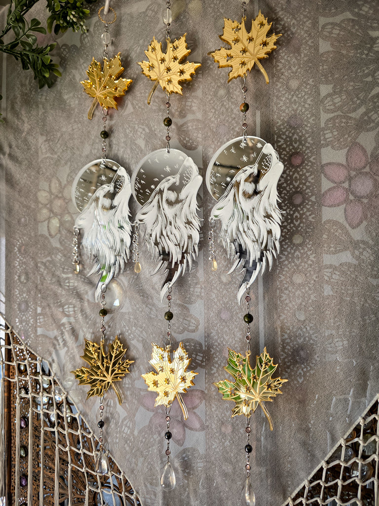 Howling Moon Wolf Suncatcher - Pre Order