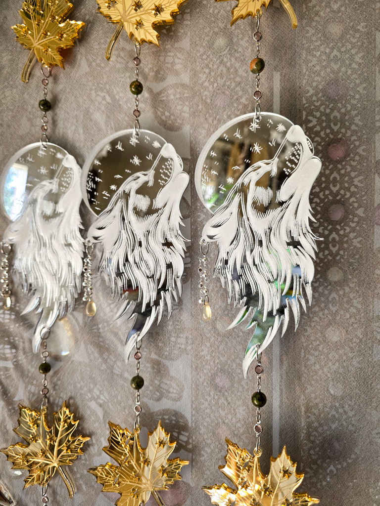 Howling Moon Wolf Suncatcher - Pre Order