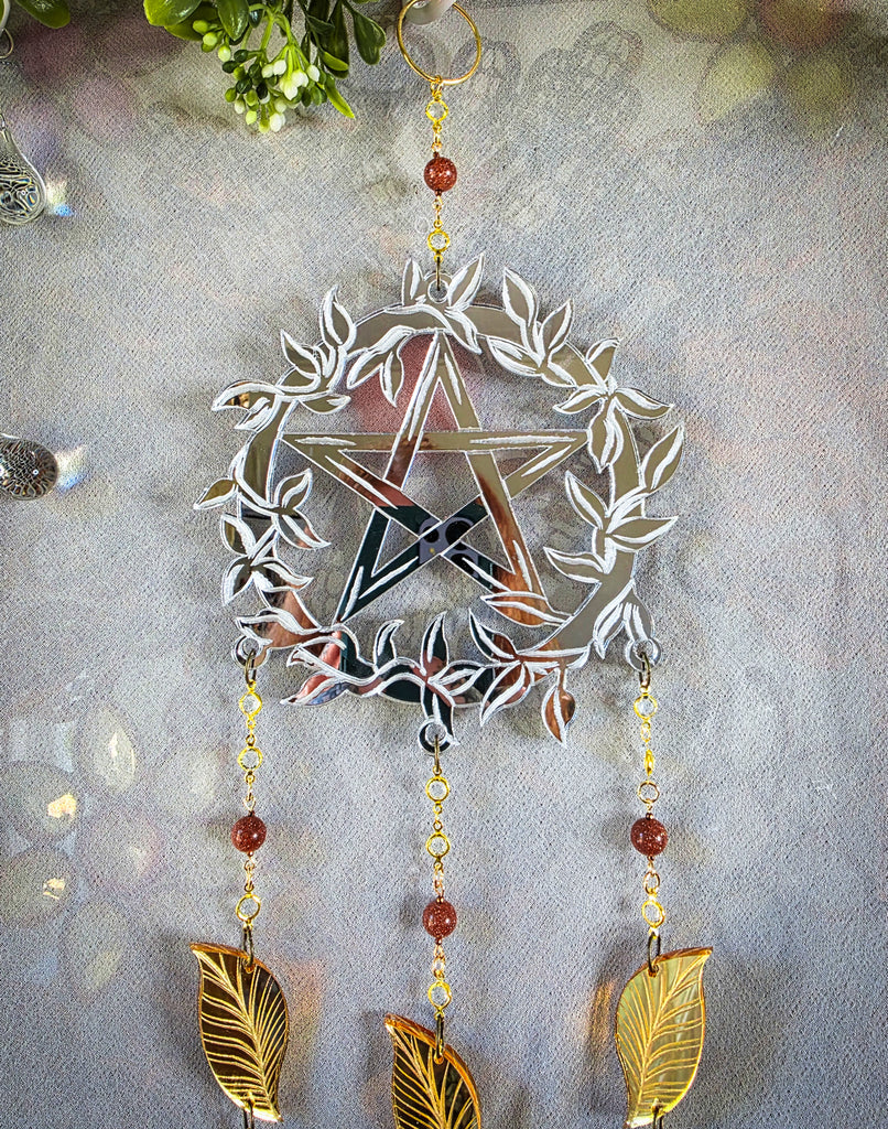 Pentacle Star Wreath Suncatcher