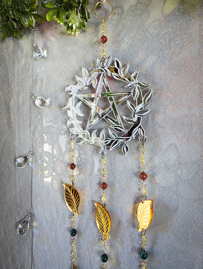Pentacle Star Wreath Suncatcher