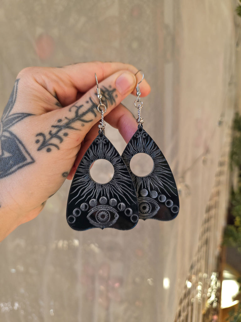Spooky Season Mirrored Acrylic Earrings