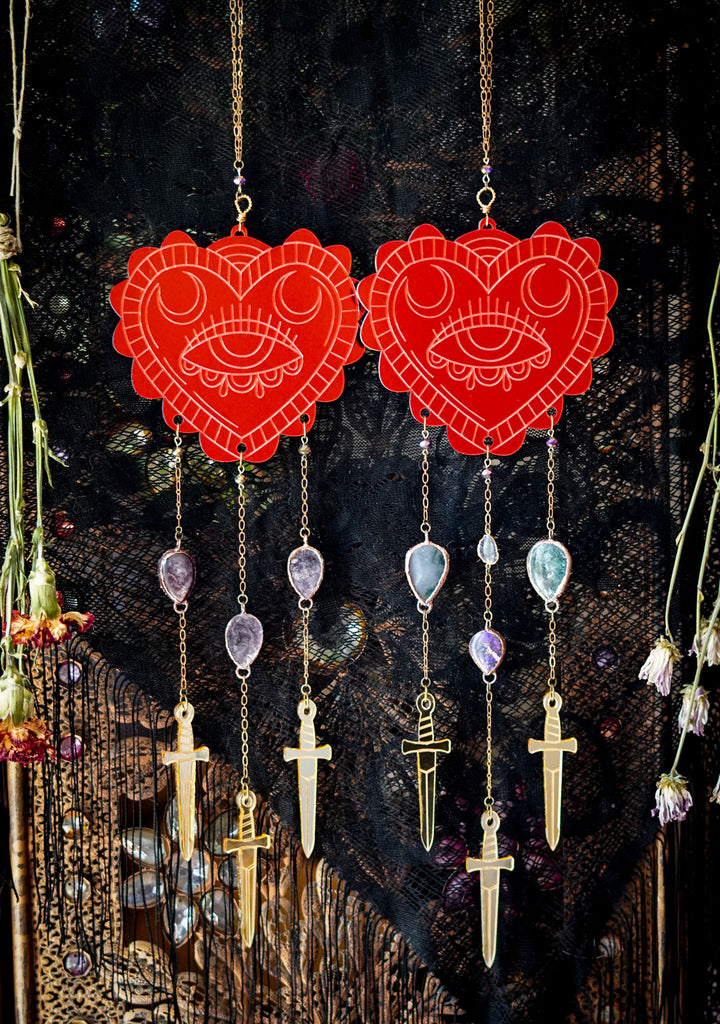 Heart Release Eye Drop Suncatchers