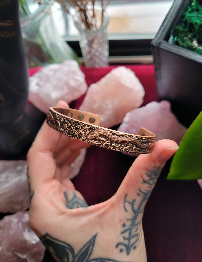 Dragon and Pheonix Copper Magnetic Bracelets