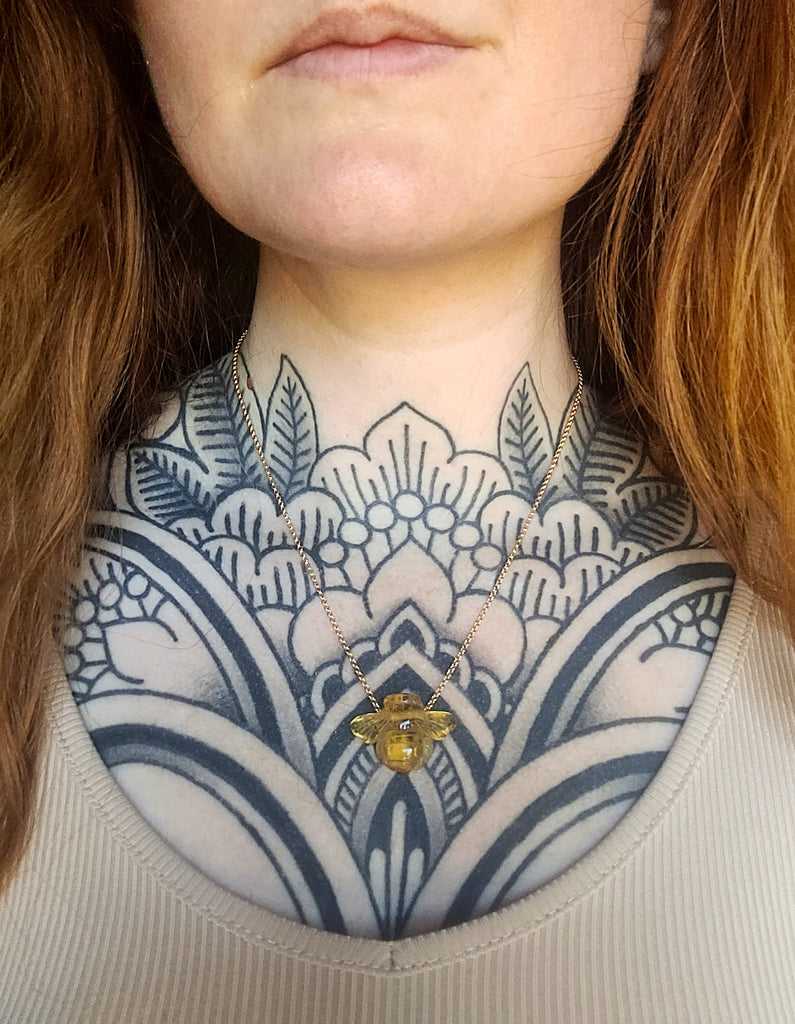 Chiapas Amber Bee Necklace