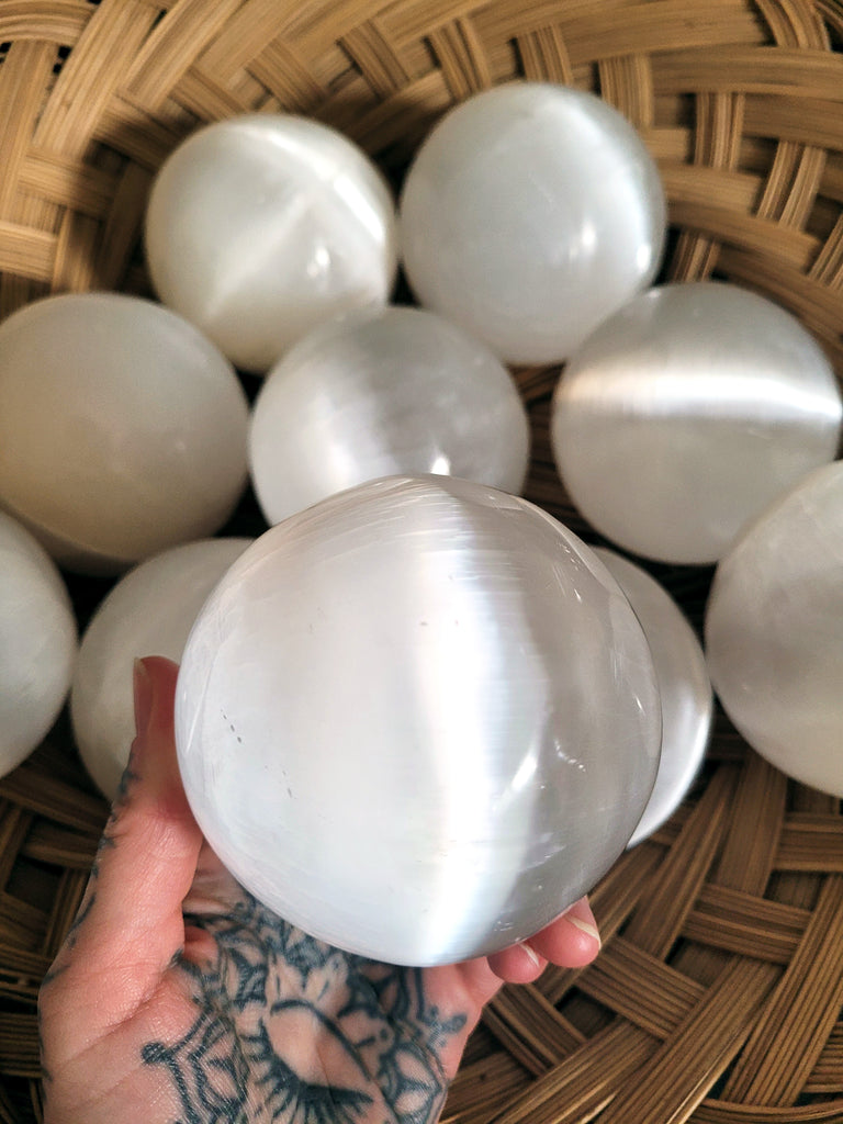 Selenite Crystal Sphere