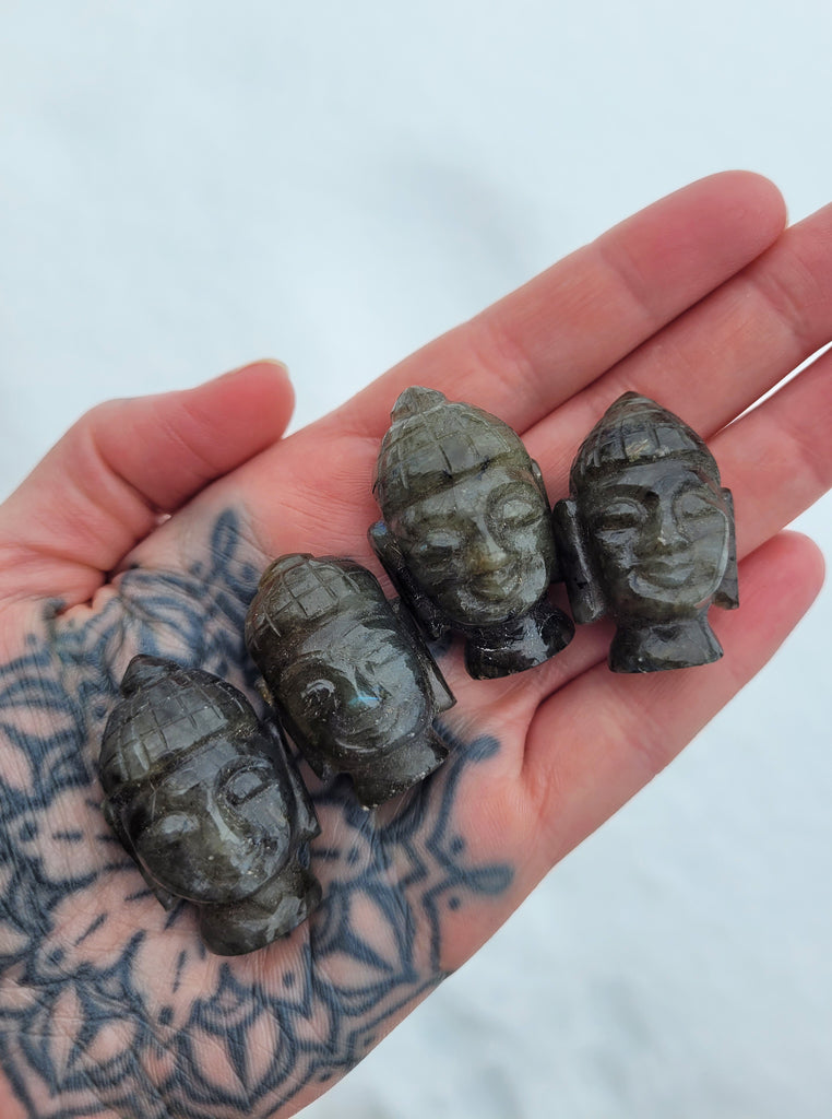 Labradorite Buddha Head