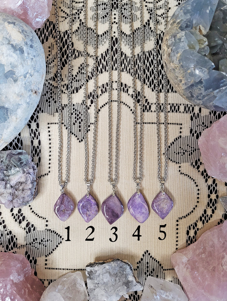 Charoite Crystal Necklace