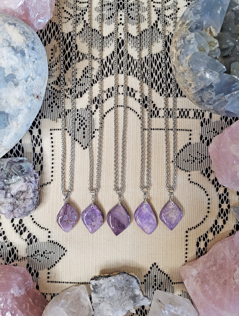 Charoite Crystal Necklace