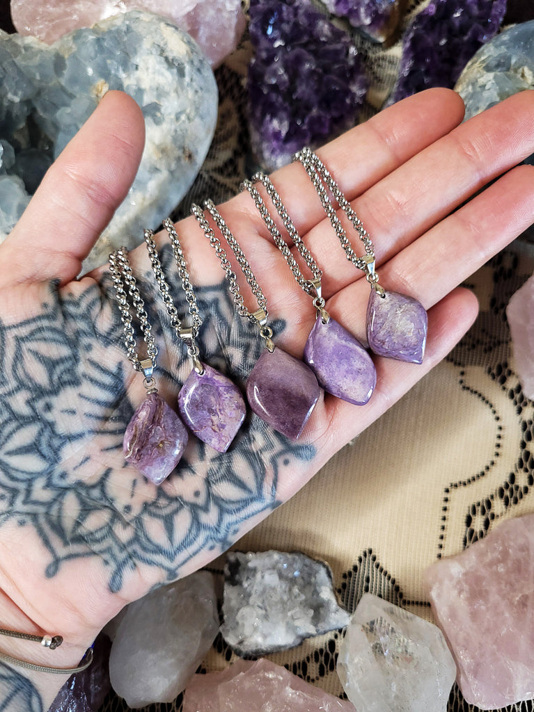 Charoite Crystal Necklace