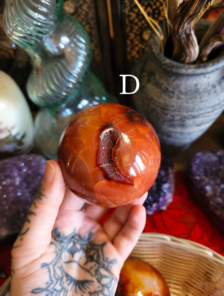 Carnelian Crystal Spheres