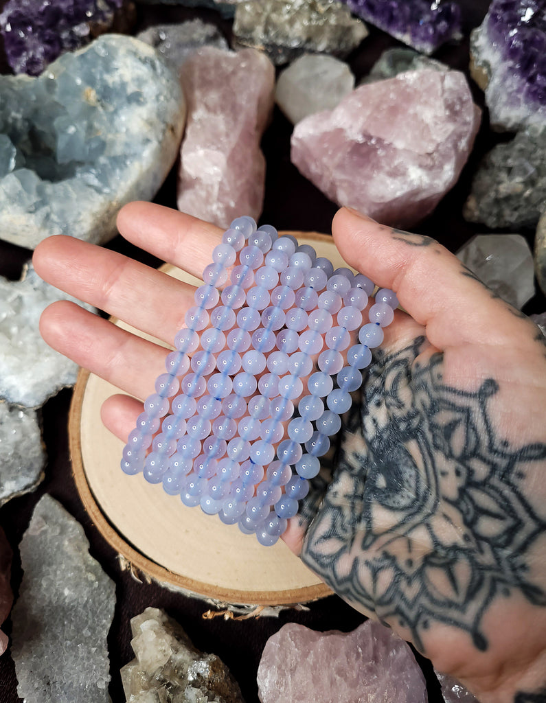 Blue Chalcedony Crystal Bracelet