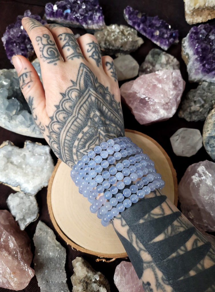 Blue Chalcedony Crystal Bracelet