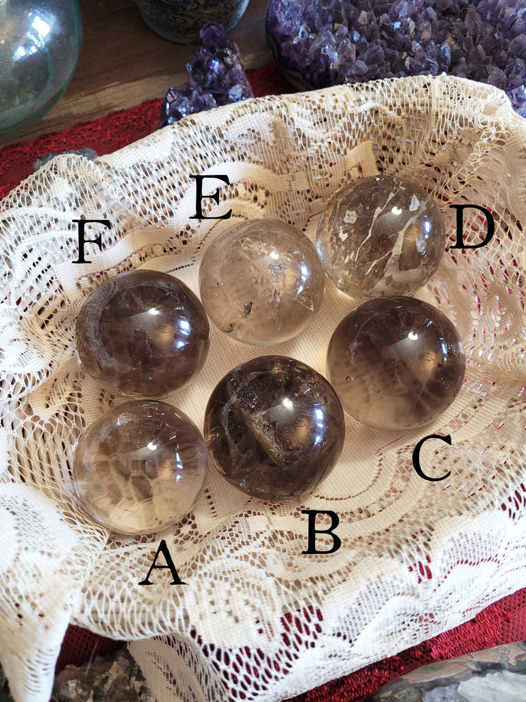 Smokey Quartz Crystal Spheres