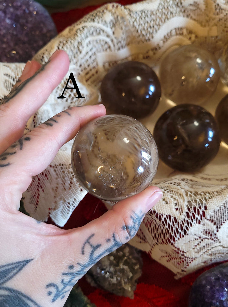 Smokey Quartz Crystal Spheres