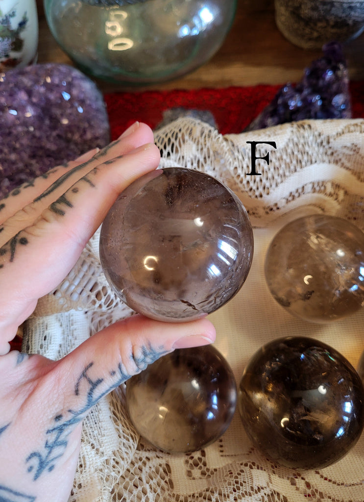 Smokey Quartz Crystal Spheres