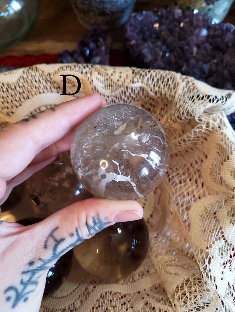 Smokey Quartz Crystal Spheres