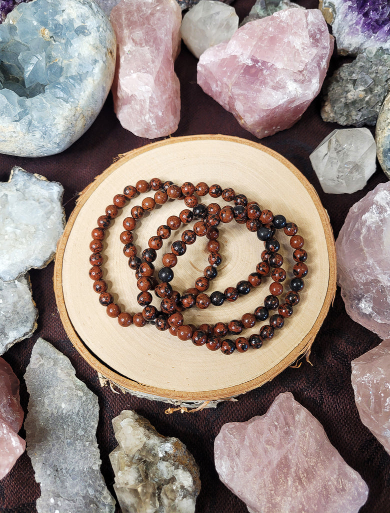 Mahagony Obsidian Crystal Bracelet