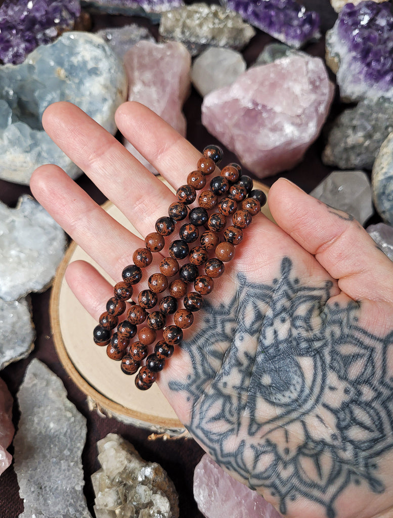 Mahagony Obsidian Crystal Bracelet