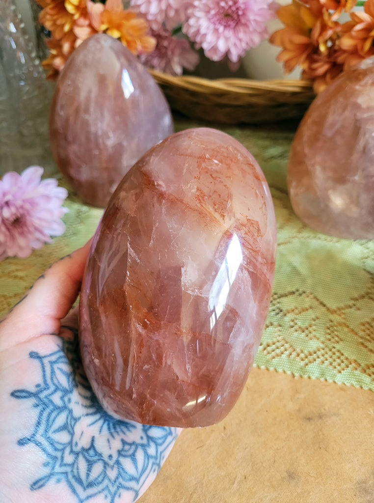 Hematoid Quartz Polished Free Form Crystals