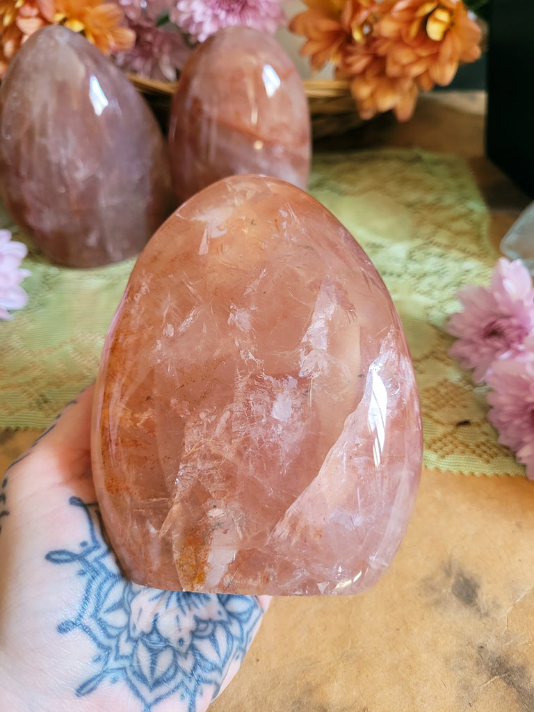 Hematoid Quartz Polished Free Form Crystals
