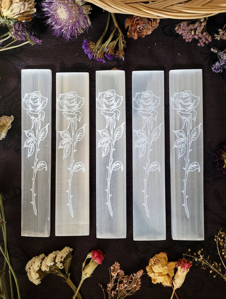 Knight Rose Selenite Crystal Slabs