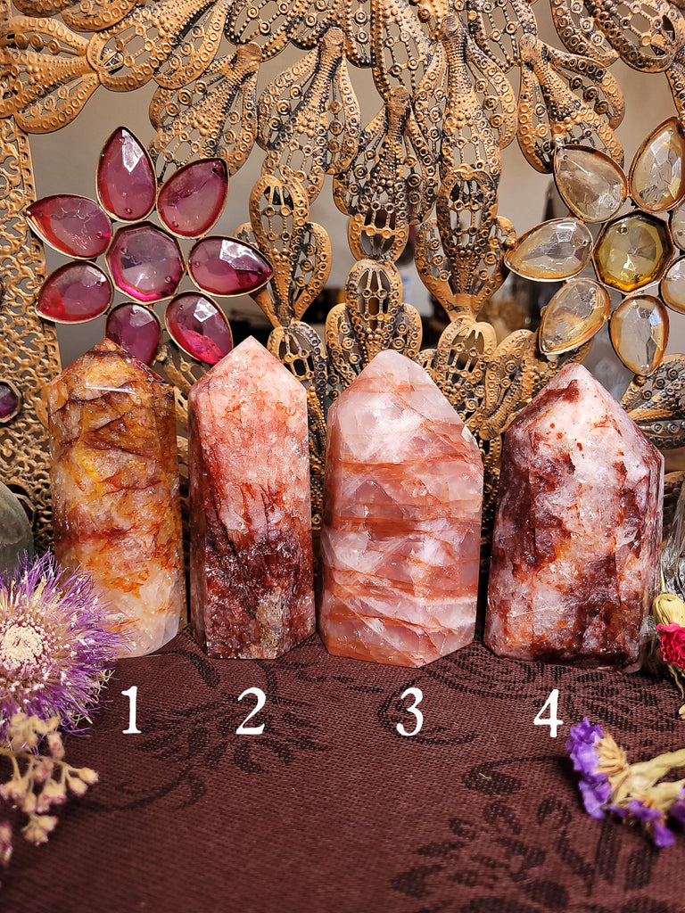 Hematoid Quartz Crystal Towers