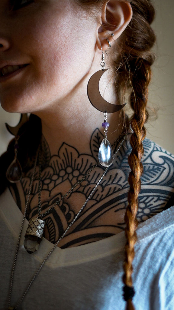 Moon Crystal Earrings