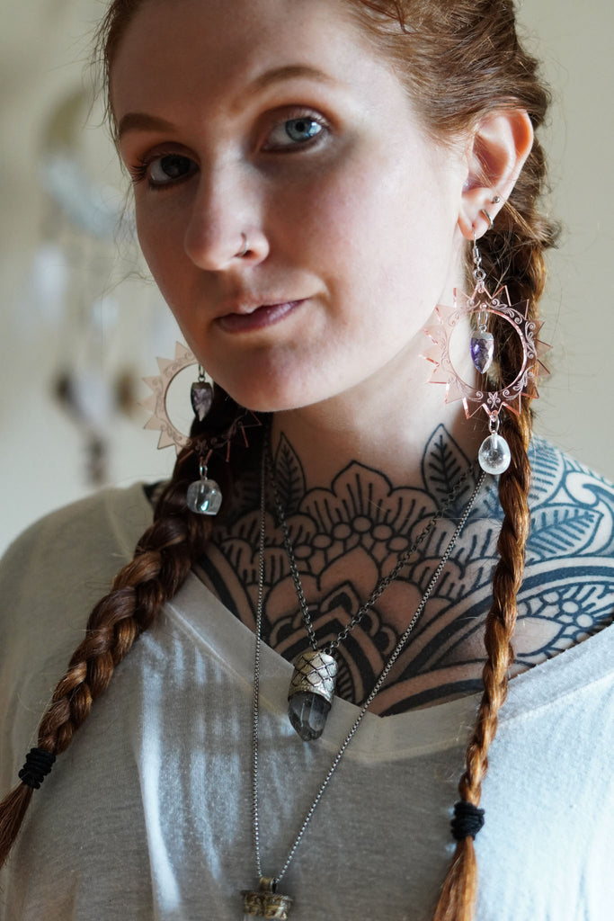 Sun Crystal Earrings