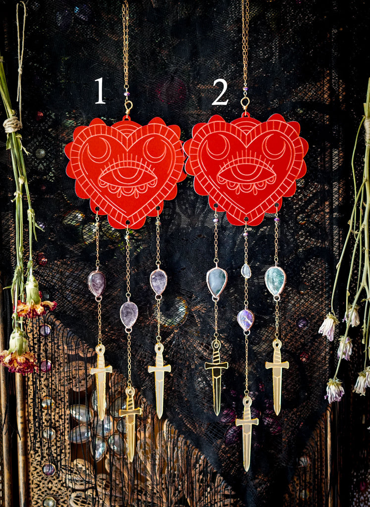 Heart Release Eye Drop Suncatchers